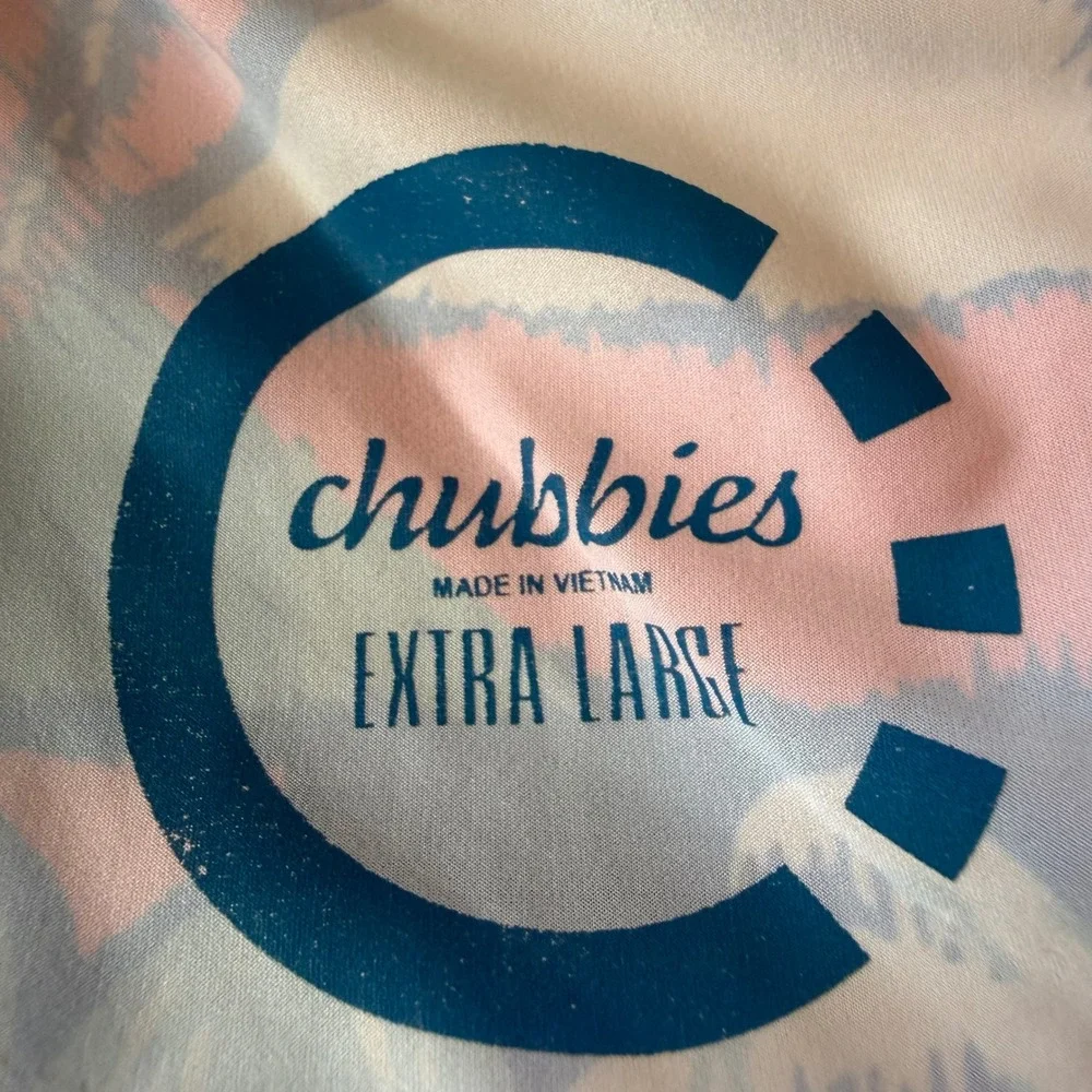 Chubbies Mens Blue Colorblock 7 Inch‎ Inseam Swim Trunks XL